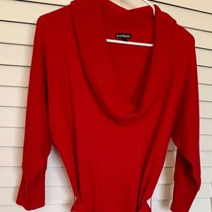 SWEATER DRESS-EXPRESS-RED